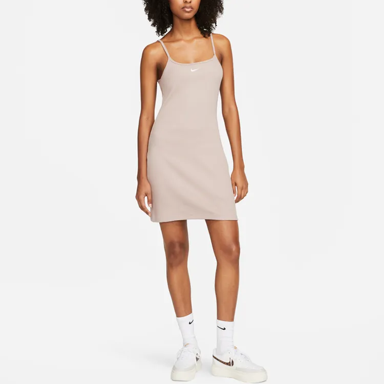 Nike Sportswear Essentials Series Slip Dresses Women's Taupe-2