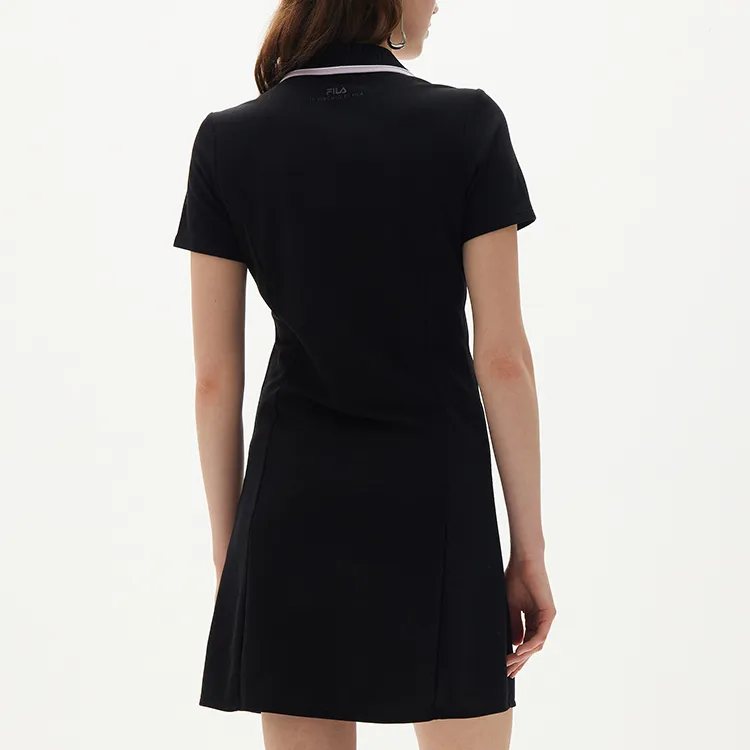 FILA Short Sleeved Dress Women's Jet Black-3