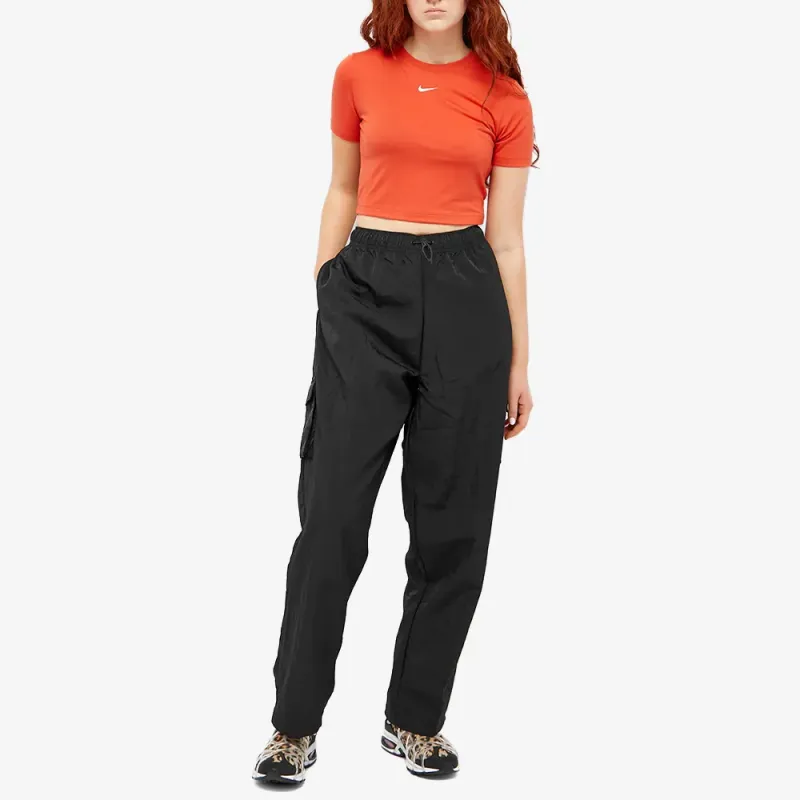 Nike Women's High Rise Woven Cargo Pants Black/White-4