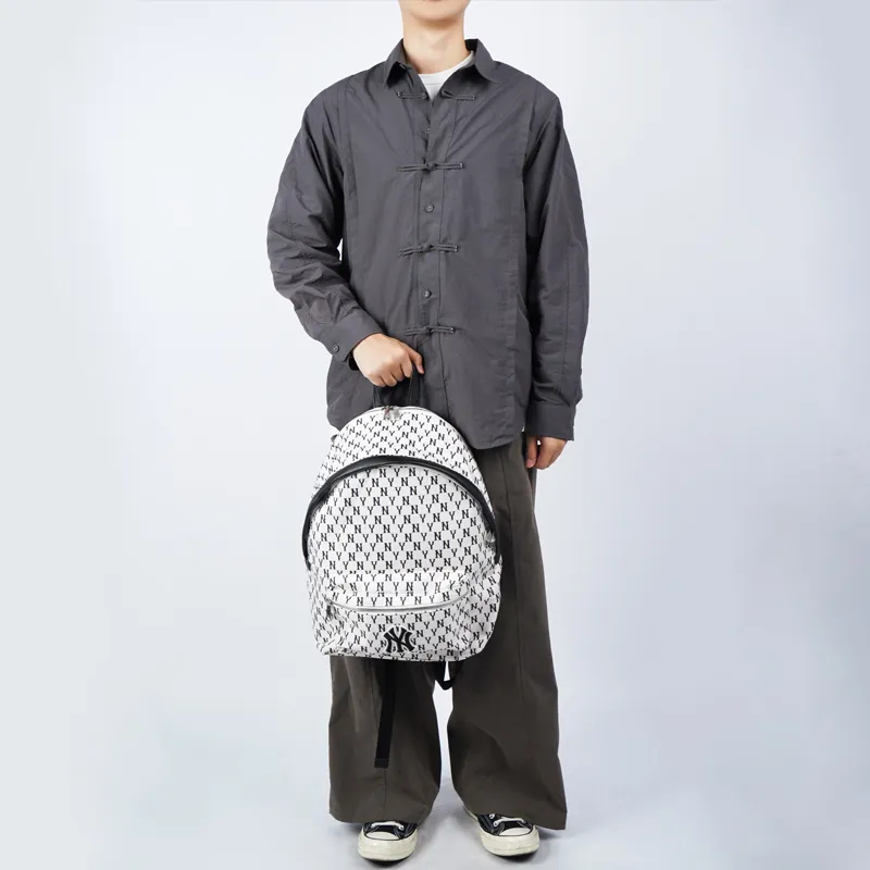 MLB New York Yankees Polyester Combo Bag Backpack Regular Unisex Black White-10