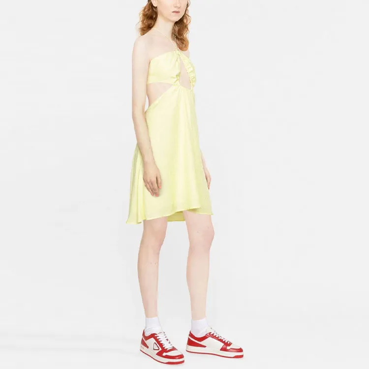 Rotate Sleeveless Dresses Women's Yellow-3