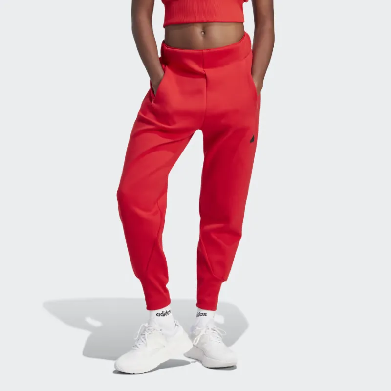 Adidas Z.N.E. Collection Knitted Sweatpants Women's Red-1