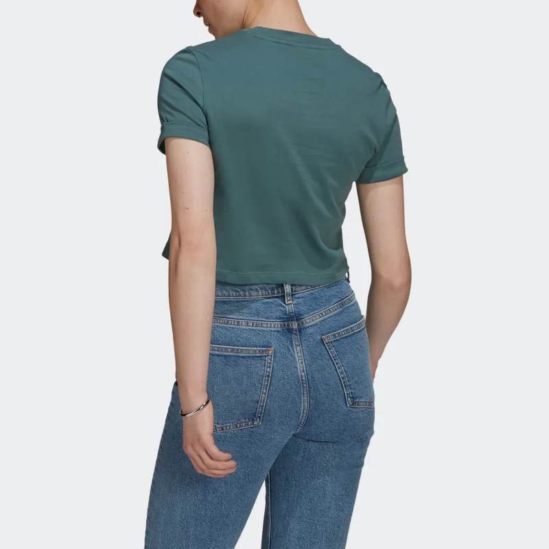 Adidas Originals Crop Tops Women's Green-2