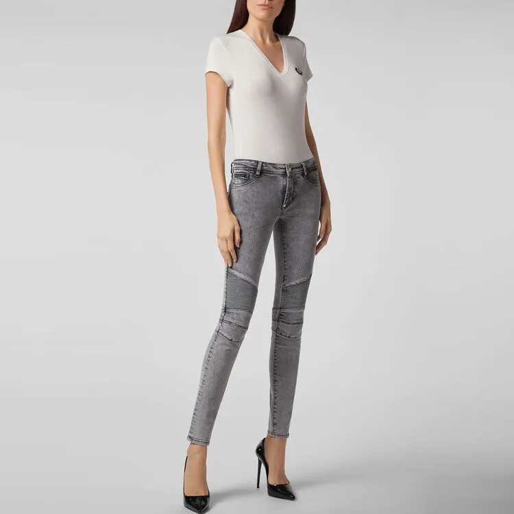 PHILIPP PLEIN Acid wash Skinny Jeggings-1