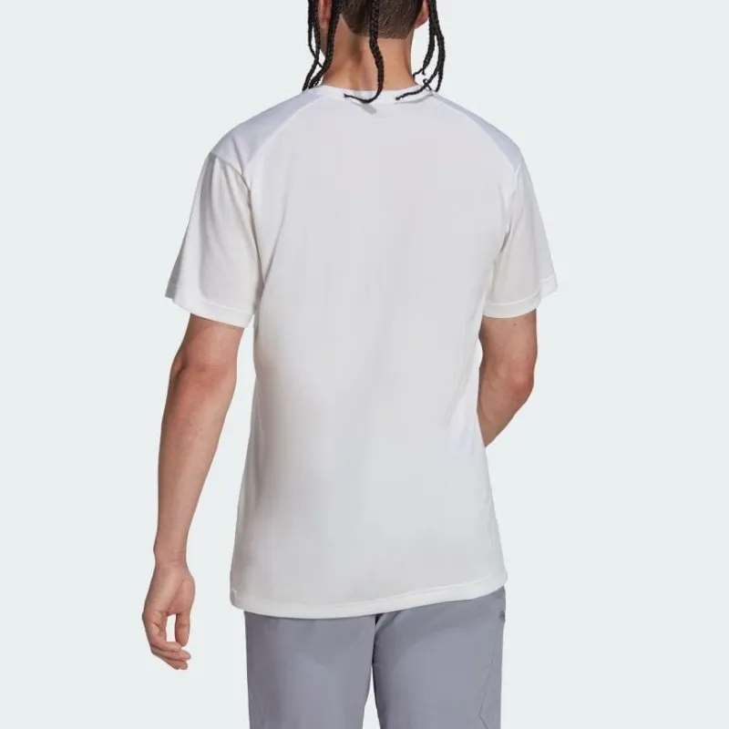Adidas T Shirts Men White-2