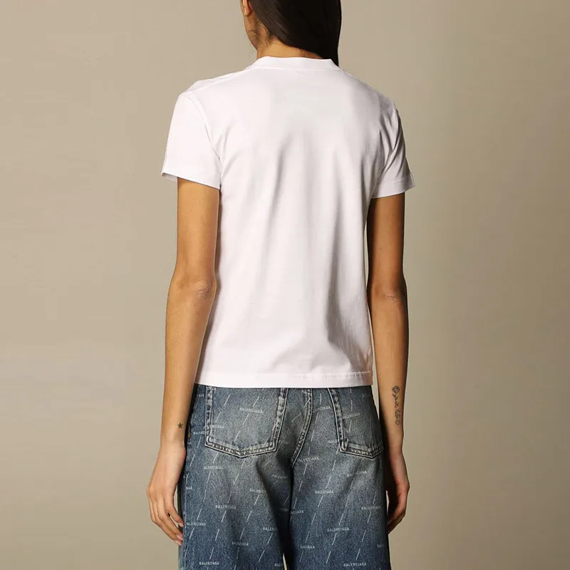 Balenciaga Women'ss New Copyright Small Fit T shirt White-3