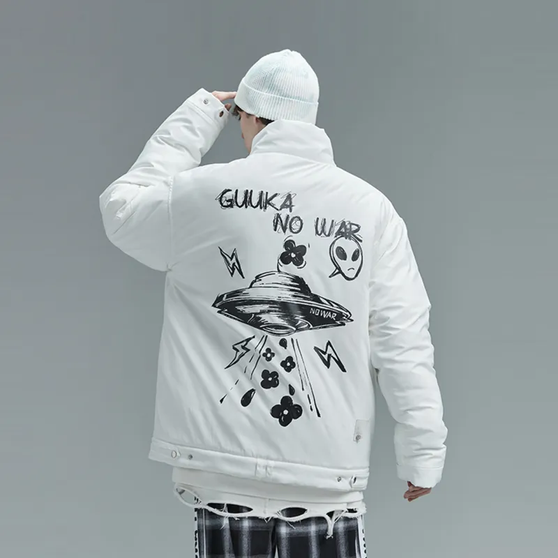 Guuka Puffer Jacket Unisex White-2