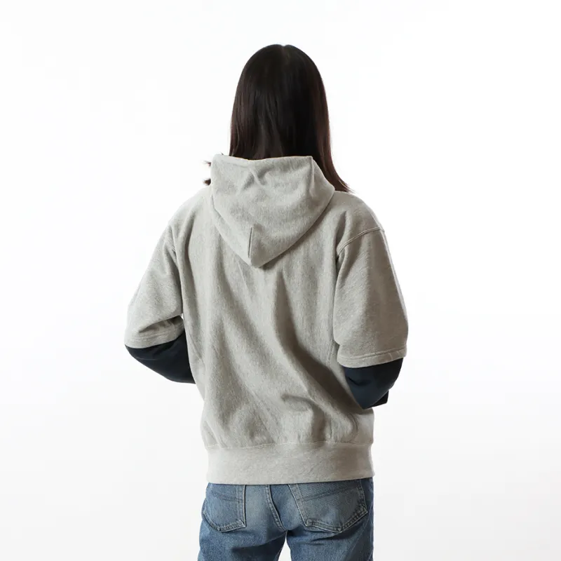 Champion Hooded Loose Fit Mock Two Piece Sweatshirt Spring And Autumn Japan Version Unisex-2