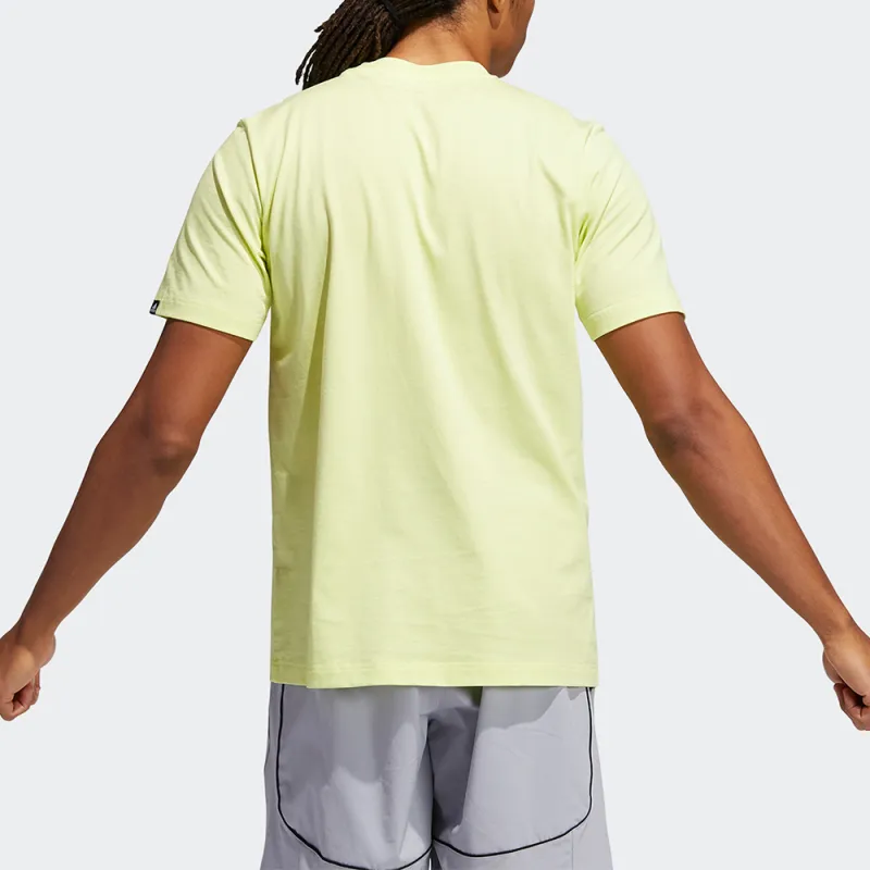 Adidas T-Shirts Men Lemon-3