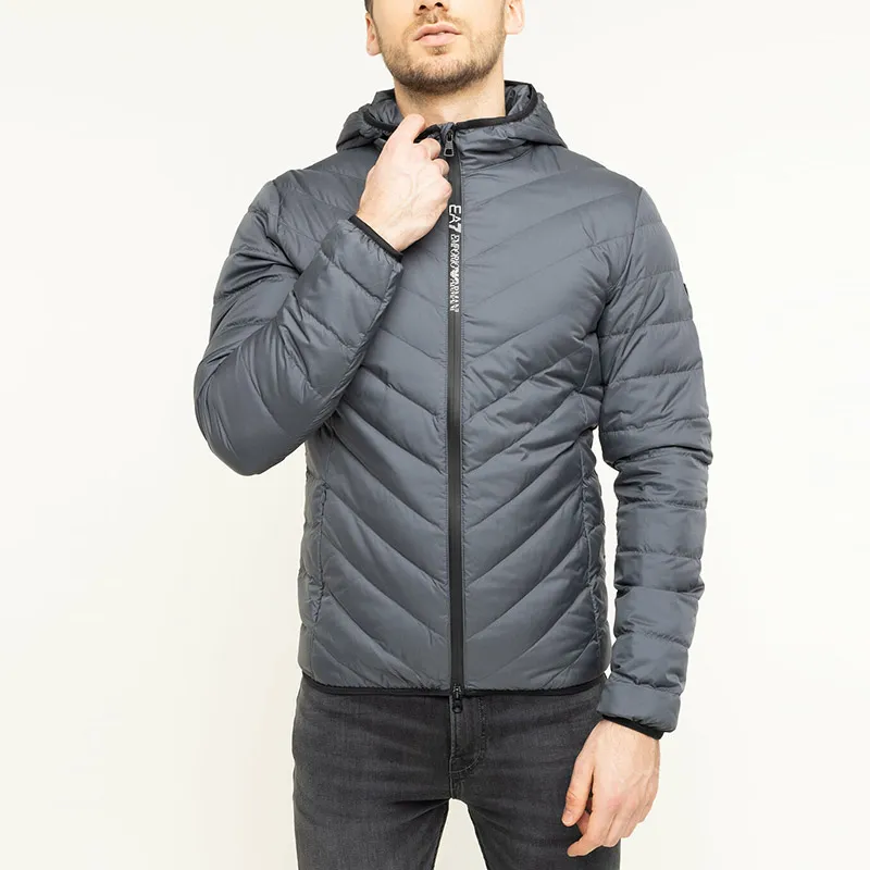 EMPORIO ARMANI High neck Zip up Padded Jacket-3