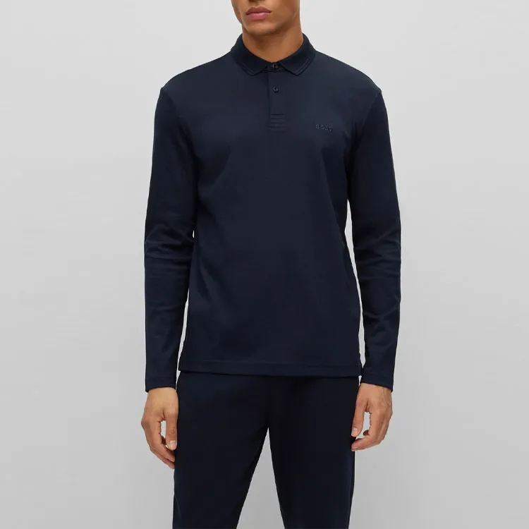 HUGO BOSS Polo Shirts Men Navy Blue-4