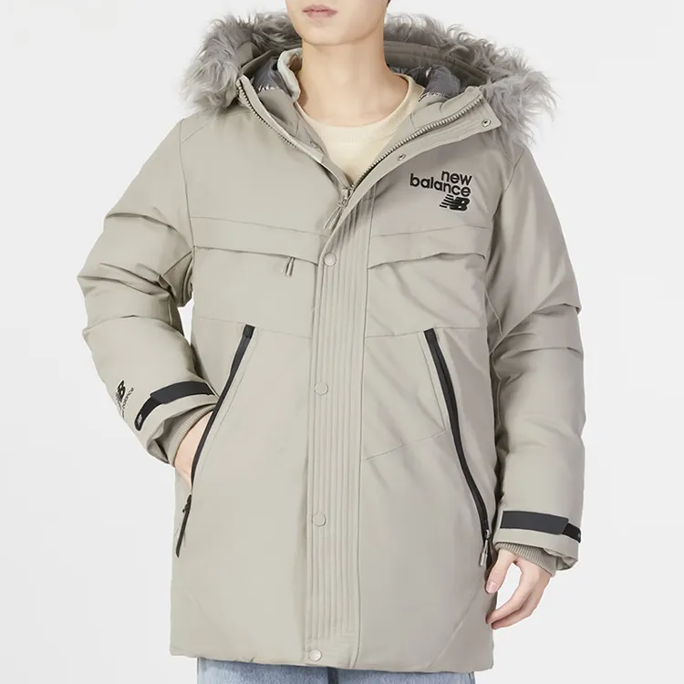 New Balance Down Jackets Men Gray-2