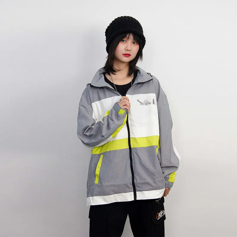 Clubxxhh Loose Fit Jacket Unisex Gray-5