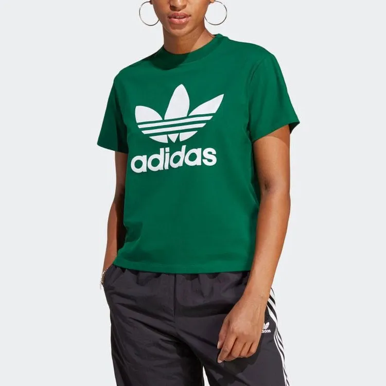 Adidas Originals T Shirt Women's Dark Green-2
