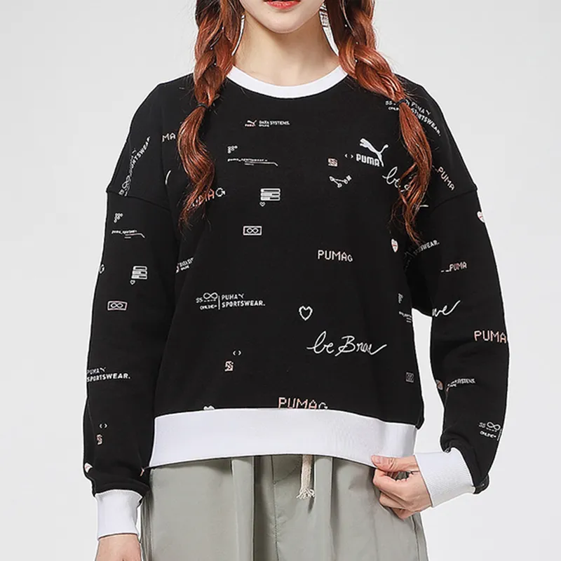PUMA Sweatshirts Women's Black-2