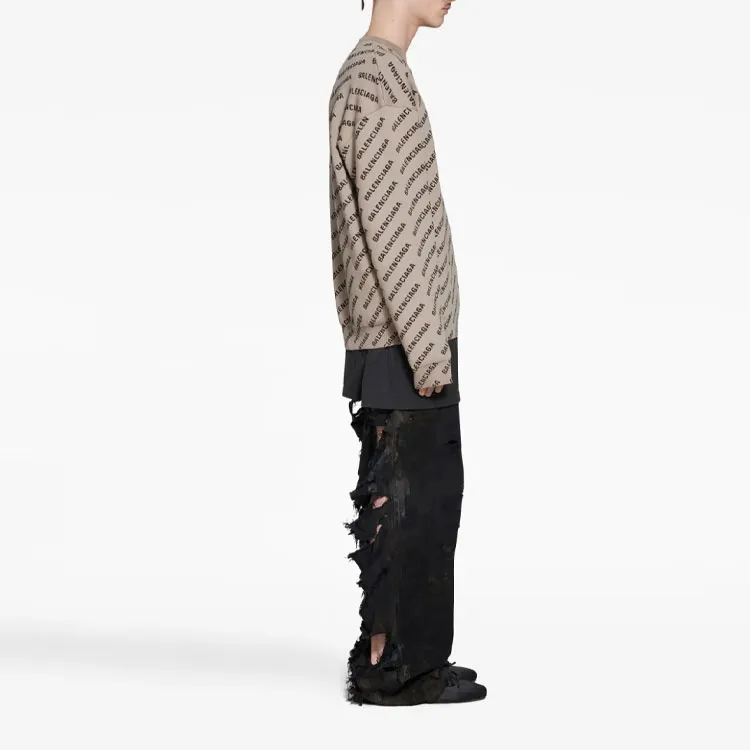 Balenciaga Monogram Printed Crewneck Sweater-4