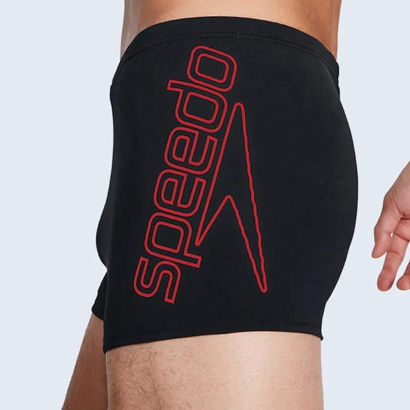 Speedo Swimming Shorts Men Black Red-1