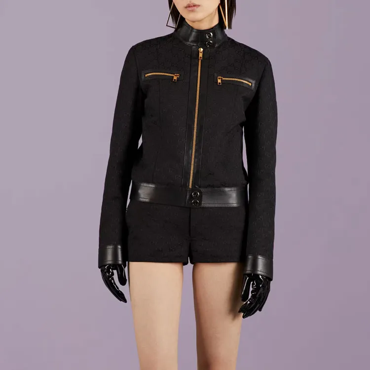 GUCCI Zip Detail Contrast Jacket-2