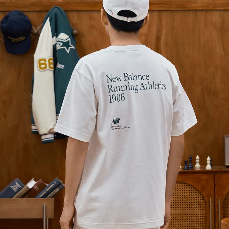 New Balance SS23 T Shirt Men's Light Gray-5