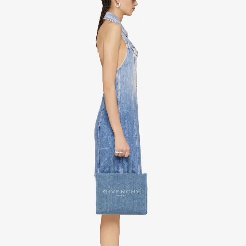 Givenchy Halter Denim Dress 'Medium Blue'-3