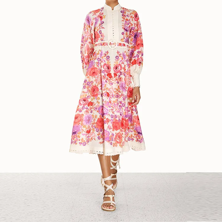 Zimmermann Long-Sleeved Dresses Women's Red-3