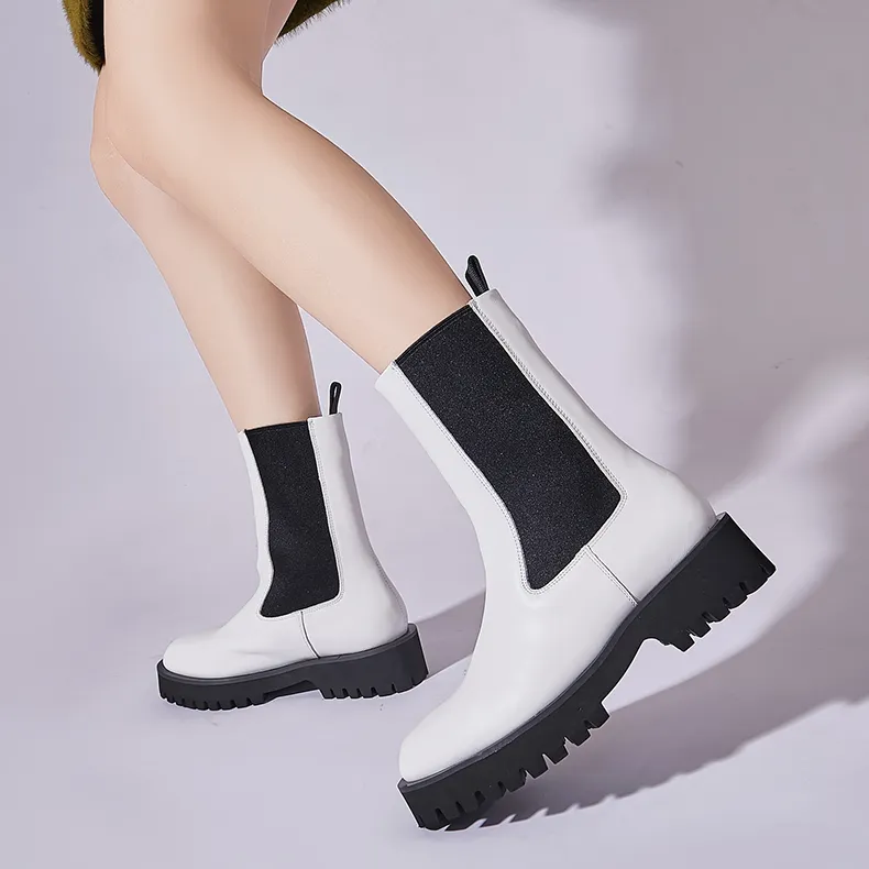 STOOSHE Chelsea Boots Women's White-5
