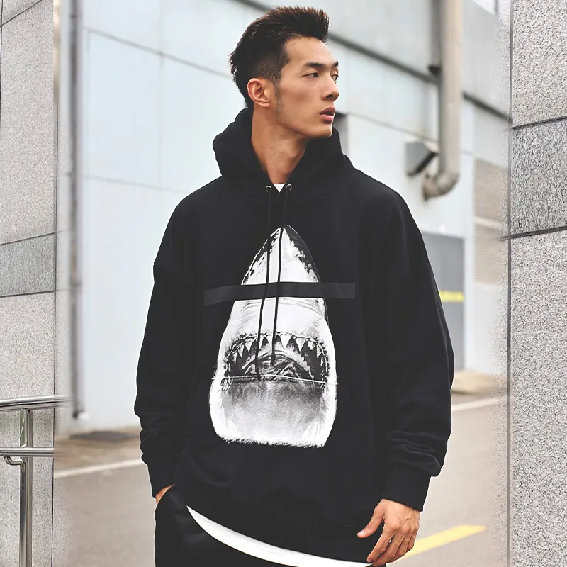 MIRACLE KILL Hooded Loose Fit Regular Sweatshirt Fall And Winter Spring Unisex-11