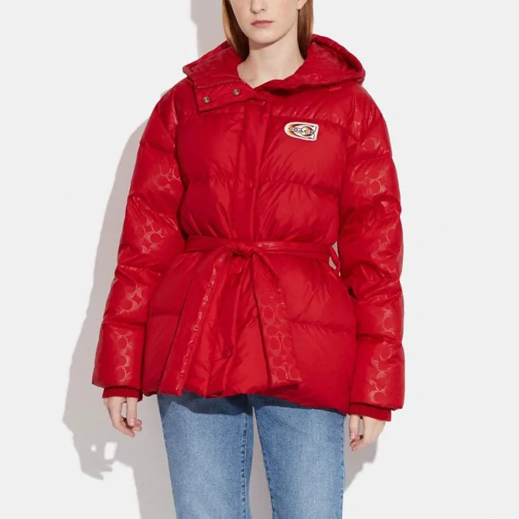 COACH FW22 Jackets Coats Women's Red-1