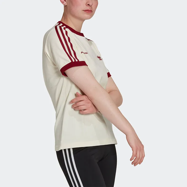 Adidas Originals Set in Sleeve T Shirt Women's Ivory-3