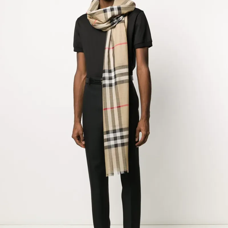 Burberry Vintage Check Pattern Press Stud Fastened Snood-1