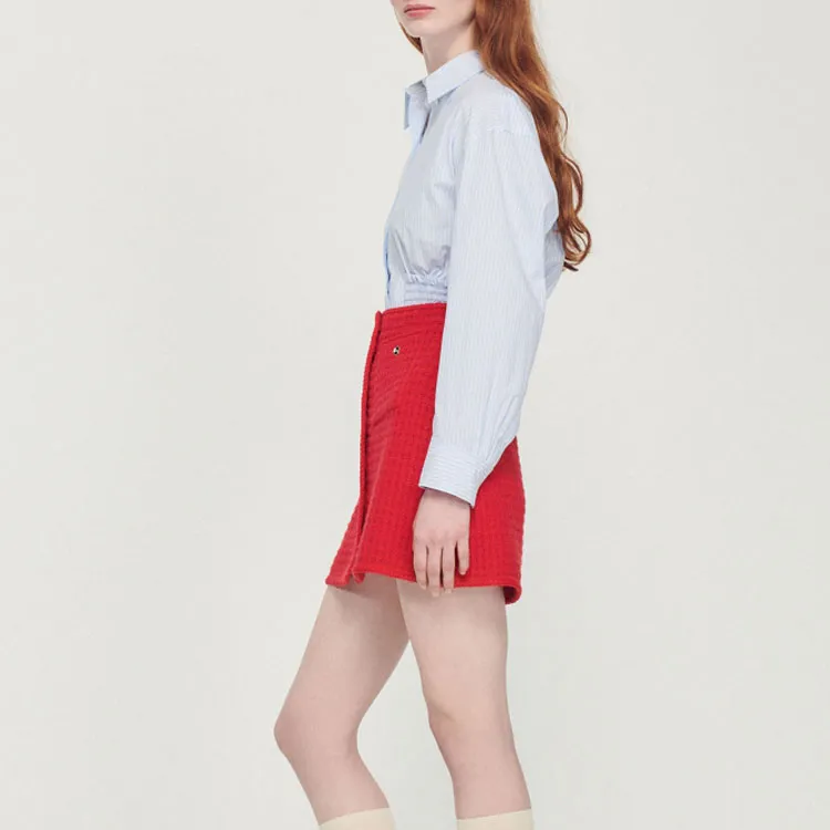 Sandro SS23 CNY Of Rabbit Casual Short Skirts Women's Red-2