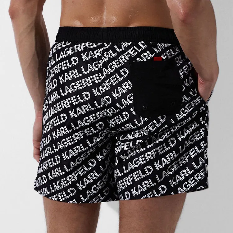 Karl Lagerfeld Diagonal Logo print Swim Shorts-2