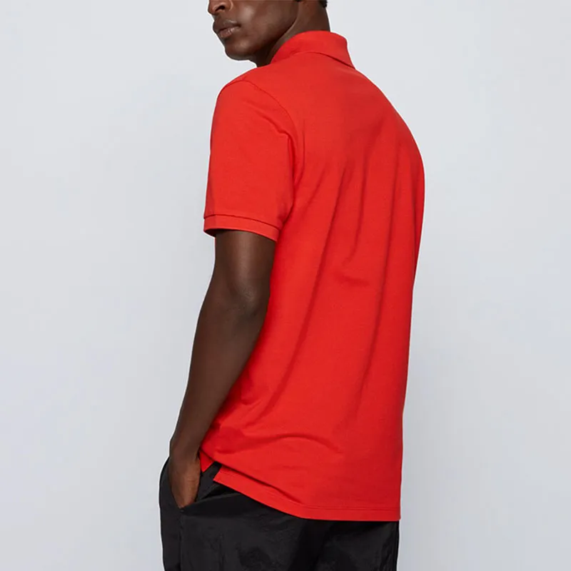 HUGO BOSS Polo Shirts Men Bright Orange-3