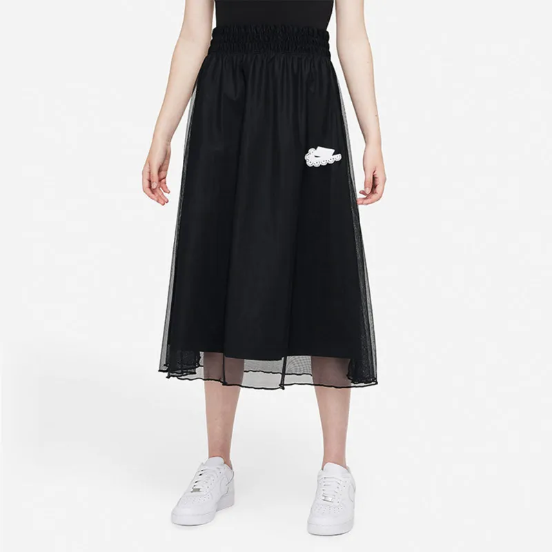 Nike Casual Long Skirts Women's Black-4