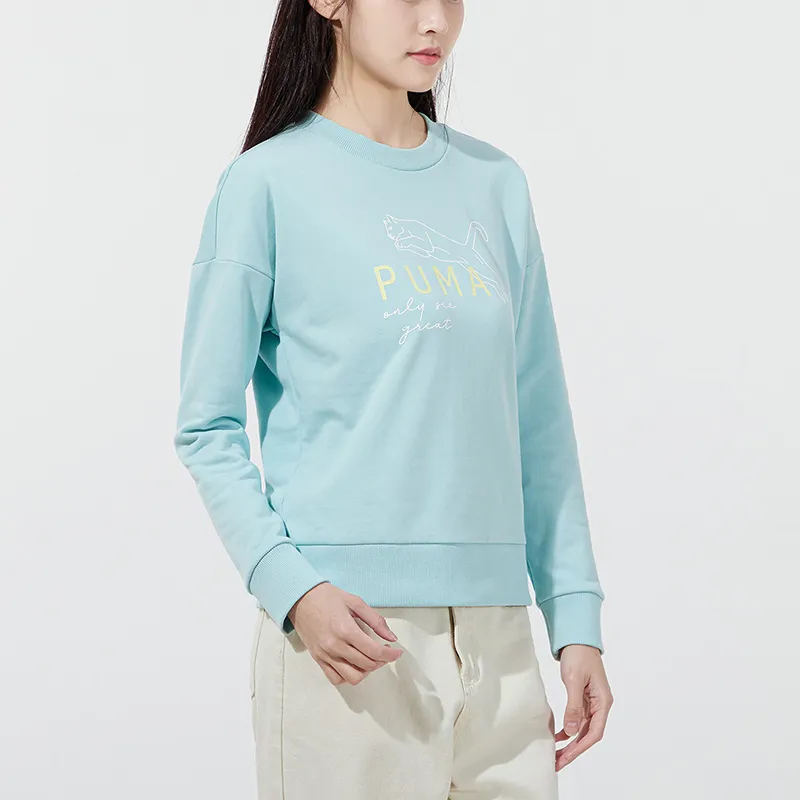 PUMA Vogue Sweatshirts Women's Sky Blue-4