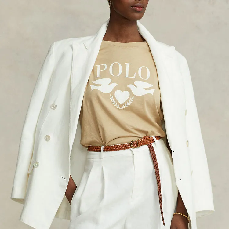 Polo Ralph Lauren T Shirts Women's Beige-3