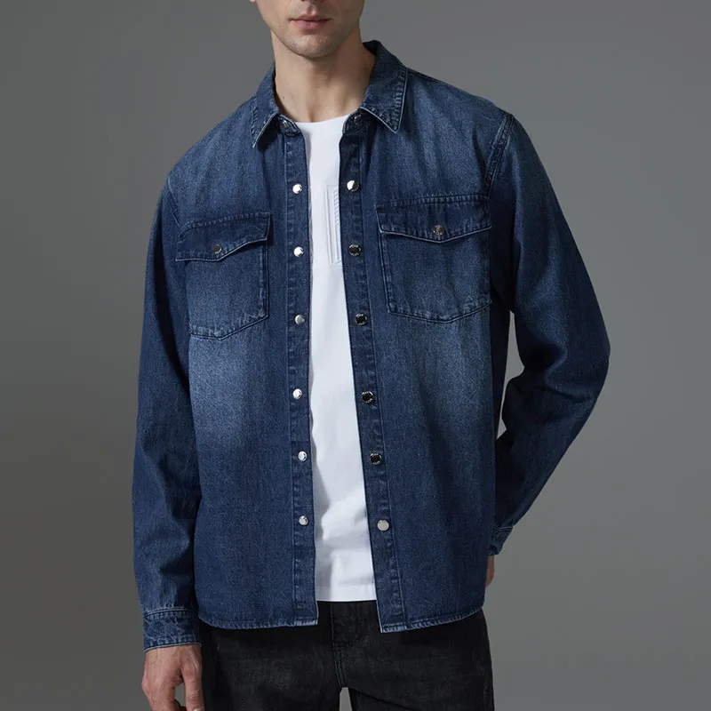 DKNY Shirts Men Medium Denim Blue-4