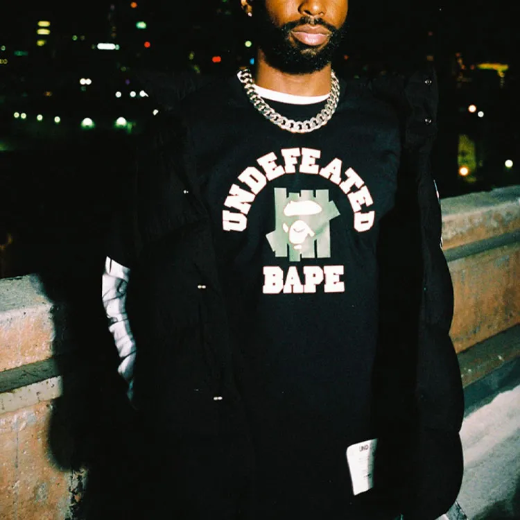 A BATHING APE X UNDEFEATED College Tee FW22-5