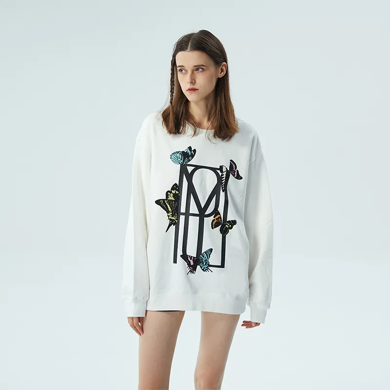 YLDP Sweatshirts Unisex White-2
