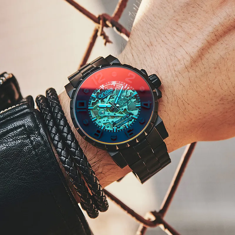 ANGIE PRESENT WATCH Men Skeleton Watch-4