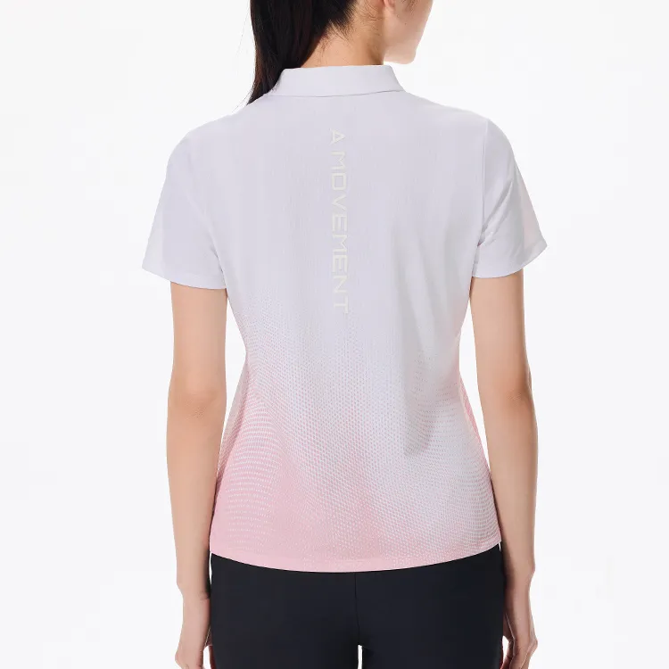 ANTA Champion Series Polo Shirts Women's Cloud Mist Pink-2