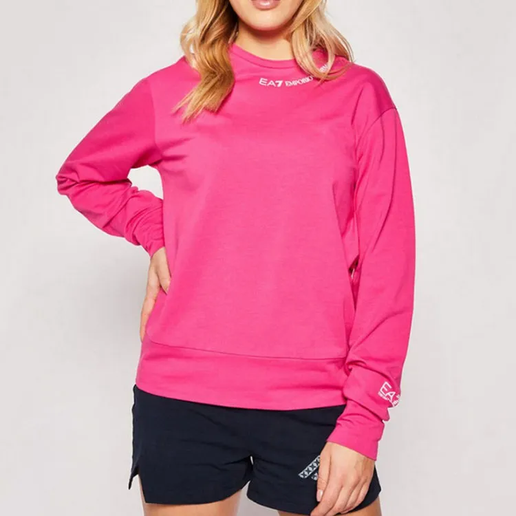 EMPORIO ARMANI EA7 T Shirts Women's Rose Red-2