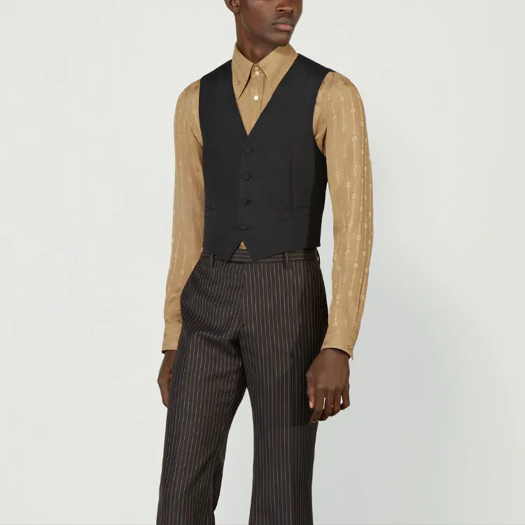 GUCCI X Harry Styles Co branded Vest Men's Black-2