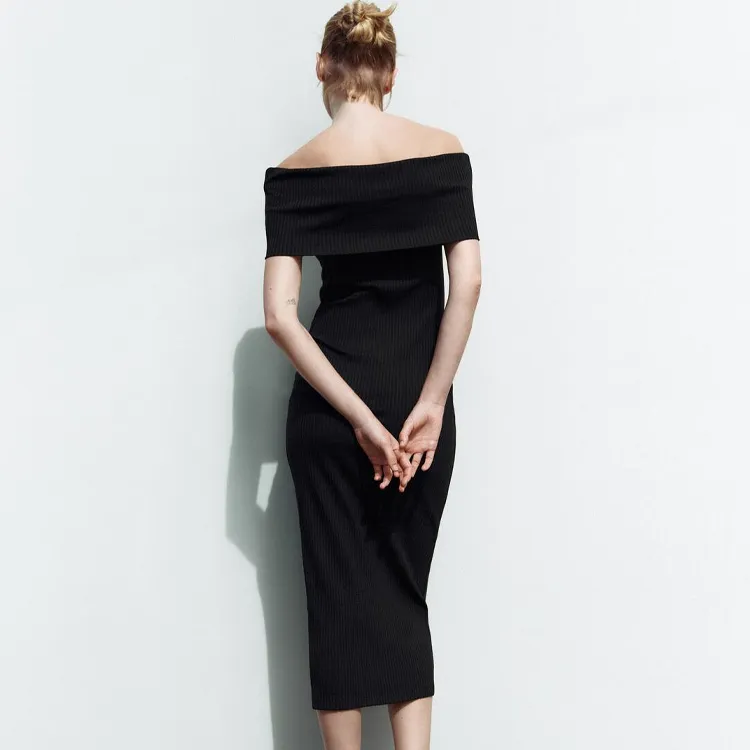 ZARA Short-Sleeved Dresses Women's Black-2