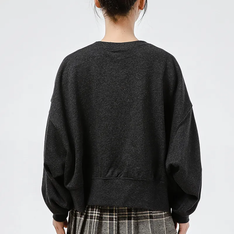 Nike Sportswear Women's Essential Fleece Crew Sweatshirt Dark Grey-1