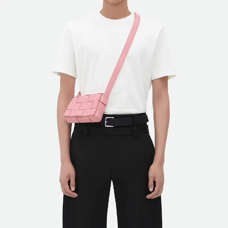 Bottega Veneta CASSETTE Pillow Bag Lambskin Tofu Bag, Shoulder Bag, Crossbody Bag Trumpets Women's Pink-5