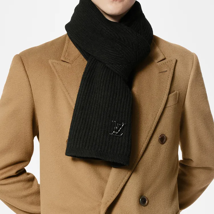 LOUIS VUITTON AHEAD Knit Scarves Men's Black-2