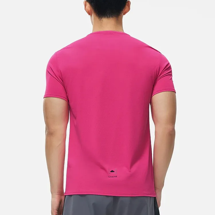 LiNing T Shirt Men's Vibrant Pink-3