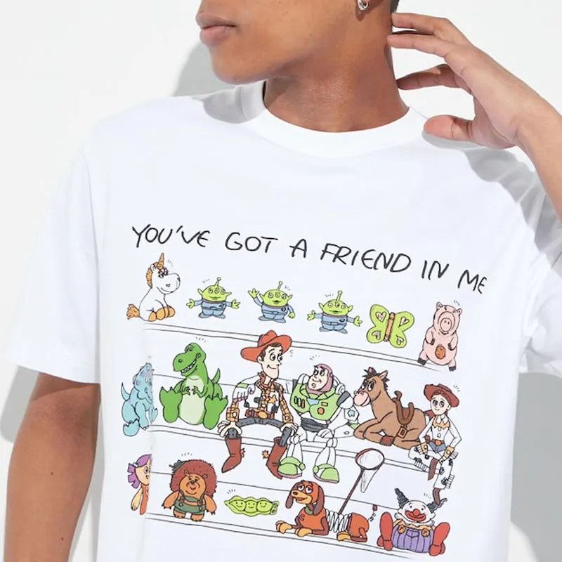 Disney X UNIQLO Disney Co brand T Shirts Unisex White-2
