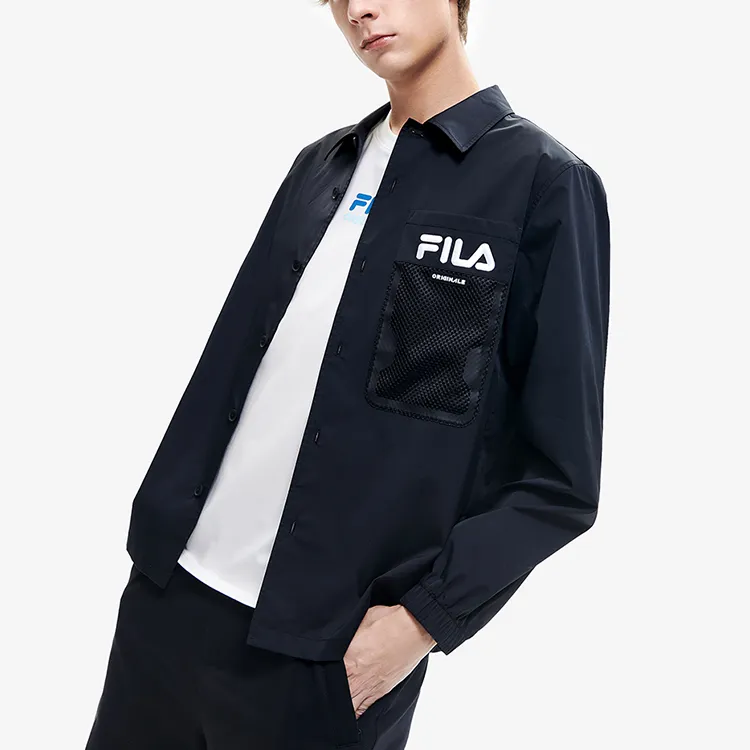 FILA Jackets Men Jet Black-4